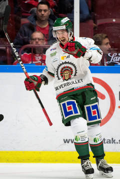 Frölundas Adam Almqvist jublar