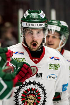 Frölundas Adam Almqvist jublar