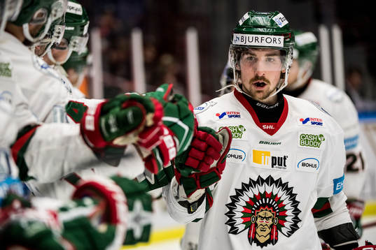 Frölundas Adam Almqvist jublar