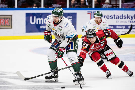 Frölundas Matt Donovan och Malmö Redhawks Christoffer