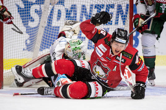Malmö Redhawks Rhett Rakhshani jublar