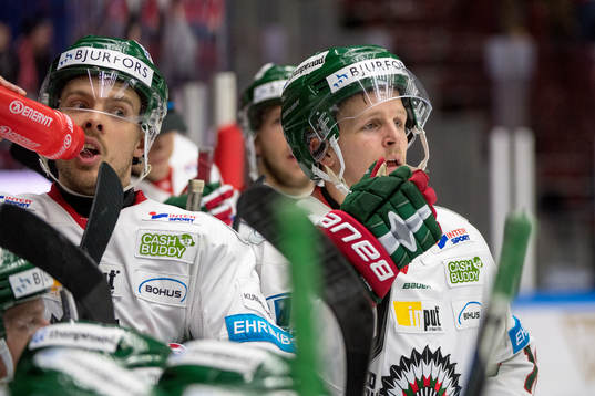 Frölundas Mats Rosseli Olsen och Max Friberg