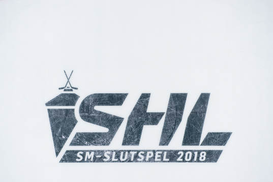 SM-slutspelets logotyp i isen