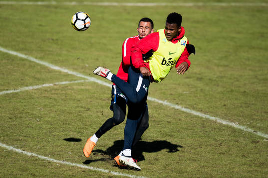 Omar Elabdellaoui and Ola Kamara of Norway