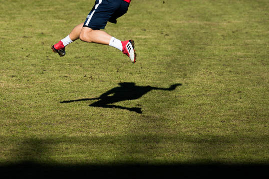 A player and his shadow