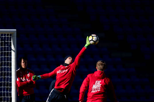 Goalkeeper Ørjan Håskjold Nyland and goalkeeper Rune