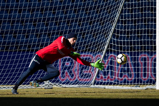 Goalkeeper Rune Almenning Jarstein of Norway