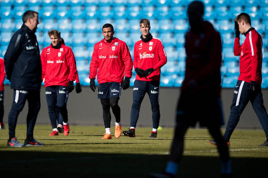 Martin Ødegaard, Omar Elabdellaoui and Kristoffer Ajer of
