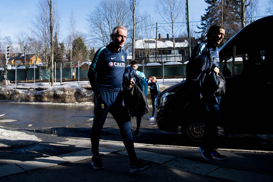 Bert van Marwijk, head coach of Australia, arrives at a