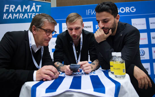 Göteborgs Ulf Jörnvik, Sebastian Eriksson och tränare