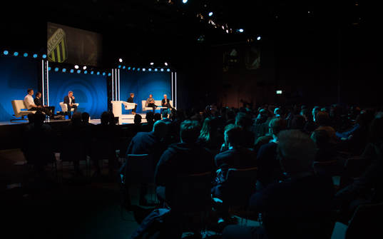 Jesper Hussfelt och Anders Andersson på scen