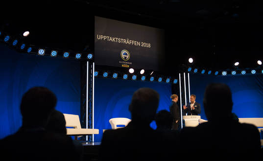Jesper Hussfelt och Anders Andersson på scen