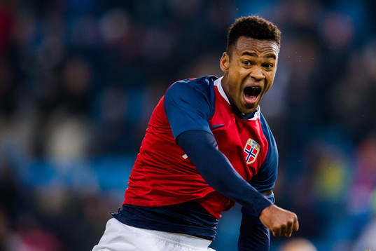 Ola Kamara of Norway celebrates the 1-1 goal
