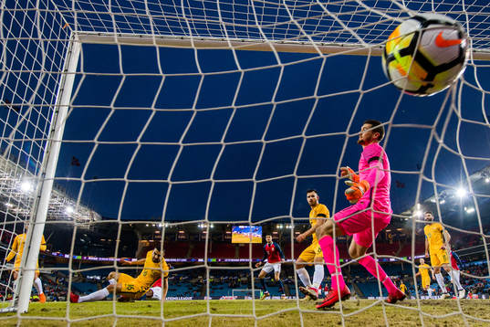 Ola Kamara of Norway scores the 1-1 goal