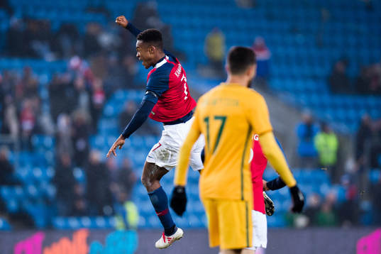 Ola Kamara of Norway celebrates the 4-1 goal