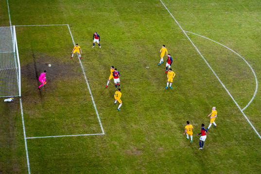 Ola Kamara of Norway scores 4-1 behind goalkeeper Mat Ryan