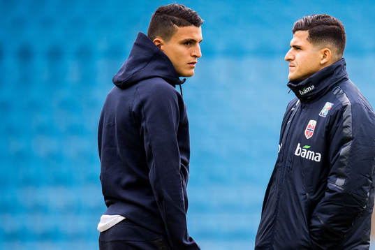 Mohamed Elyounoussi and Tarik Elyounoussi of Norway