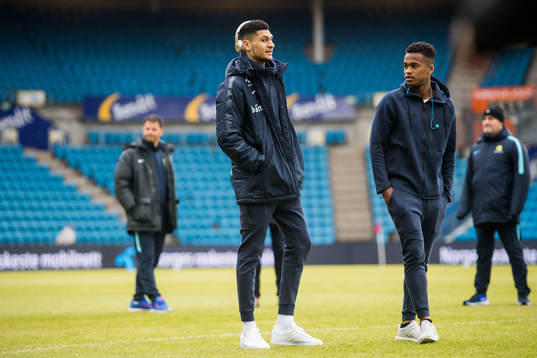 Bjørn Maars Johnsen and Ola Kamara of Norway