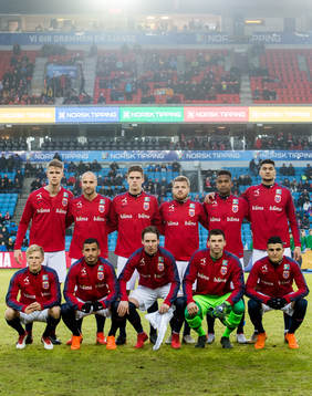 Kristoffer Ajer (2nd row), Tore Reginiussen, Markus