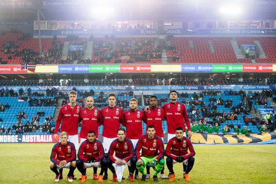 Kristoffer Ajer (2nd row), Tore Reginiussen, Markus