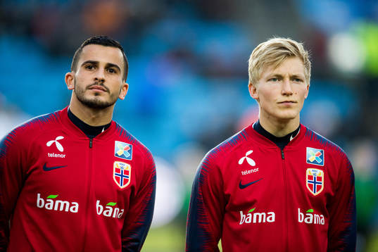 Omar Elabdellaoui and Birger Meling of Norway