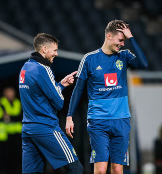 Sveriges Marcus Berg och Mikael Lustig