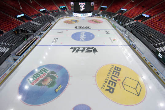 Scandinavium interiört innan kvartsfinal 3 i SM-slutspelet