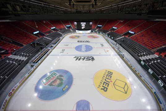 Scandinavium interiört innan kvartsfinal 3 i SM-slutspelet