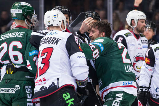 Malmö Redhawks Fredrik Händemark och Frölundas Joel