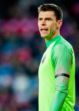 Goalkeeper Rune Almenning Jarstein of Norway