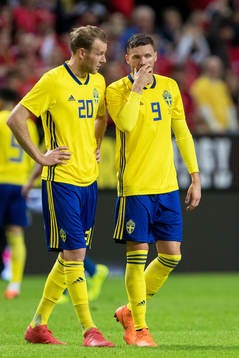 Sveriges Ola Toivonen och Marcus Berg