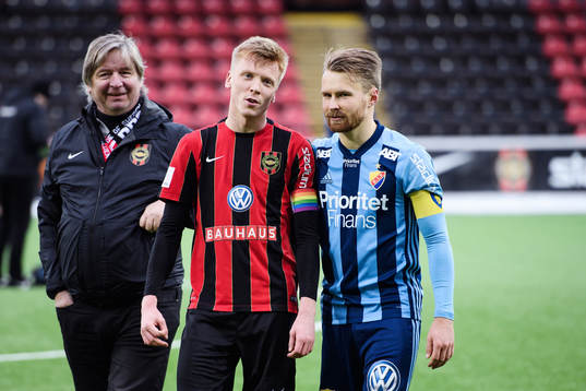 Brommapojkarnas Gustav Sandberg Magnusson och Djurgårdens