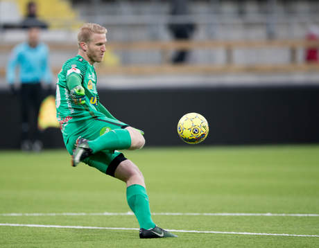 Falkenbergs målvakt Hampus Nilsson
