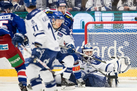 Leksands målvakt Tex Williamsson och Leksands Daniel