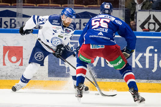 Leksands Mattias Ritola och Oskarshamns Tom Linder  i