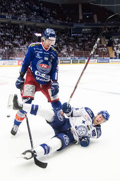 Oskarshamns Karl Johansson och Leksands Daniel Pietta  i