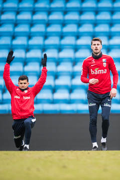 Tarik Elyounoussi and Håvard Nordtveit of Norway