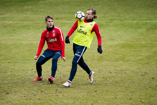 Martin Ødegaard and Iver Fossum of Norway