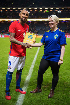 Chiles Arturo Vidal får pris som matchens lirare för