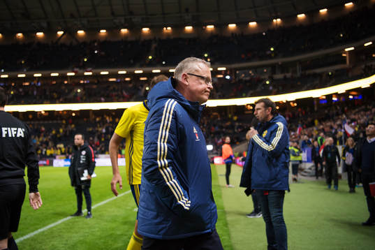 Sveriges förbundskapten Janne Andersson deppar