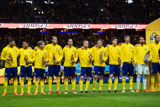 Sveriges Marcus Berg, Martin Olsson, Emil Forsberg, Ola