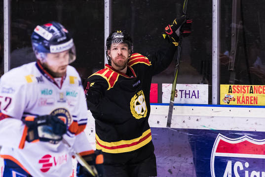 Brynäs Kevin Clark jublar