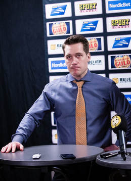 Växjös tränare Sam Hallam och Brynäs tränare Tommy