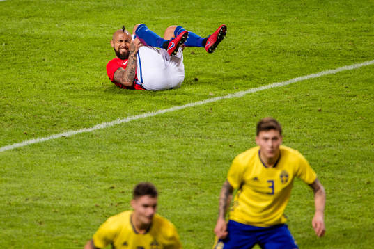 Chiles Arturo Vidal har ont