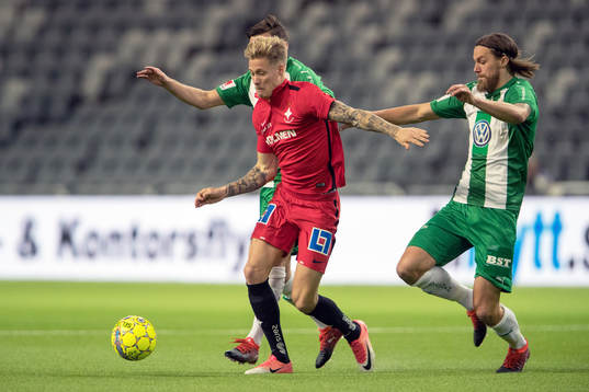 Norrköpings Hampus Lönn och Hammarbys Björn Paulsen och