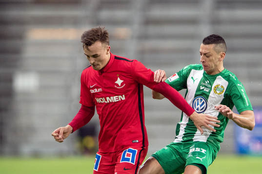 Norrköpings Henrik Castegren och Hammarbys Nicola Djurdjic