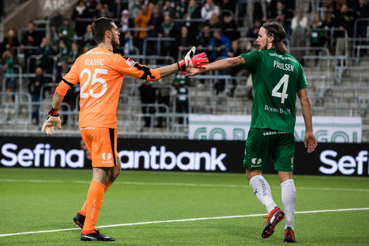 Hammarbys Davor Blazevic och Björn Paulsen