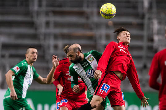 Hammarbys Kennedy Bakircioglu i en nickduell med