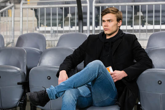 Hammarbys Marcus Degerlund innan en träningsmatch i