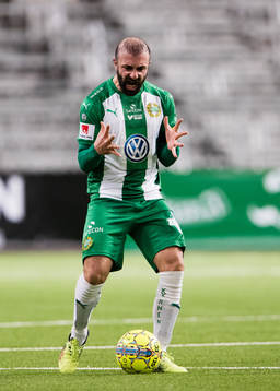 Hammarbys Kennedy Bakircioglu reagerar